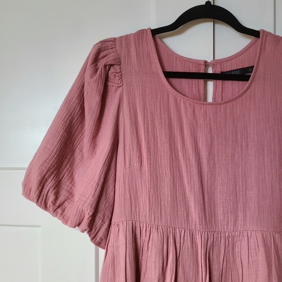 Mikarose Pink Dress w. Puffed sleeves NWOT - Picture 3 of 13